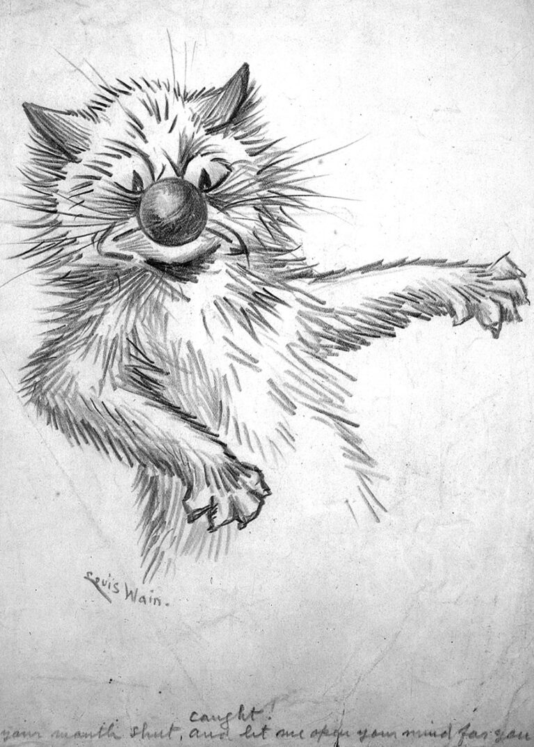 Louis Wain cat drawing Wellcome Collection