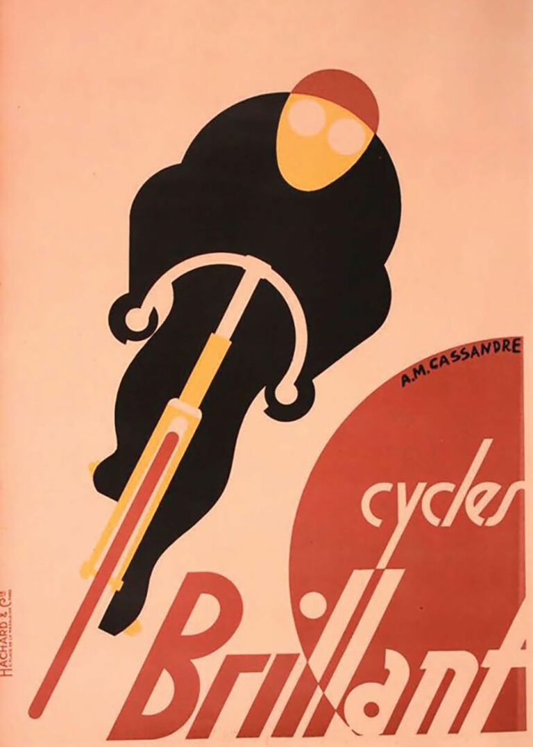 cycles brilliant rare art deco poster by cassandre