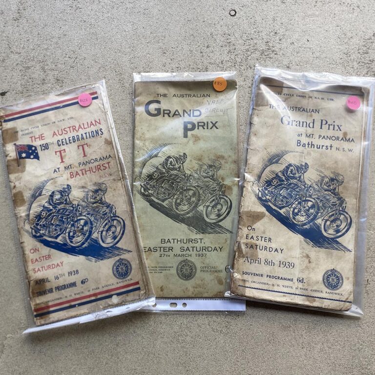 Early Bathurst Grand Prix racing carnival programmes