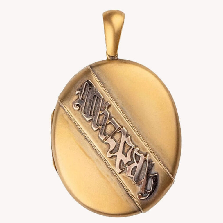 Victorian 15ct boxed Mizpah locket