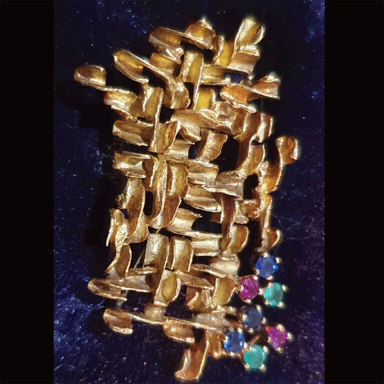 1970s Brutalist style brooch