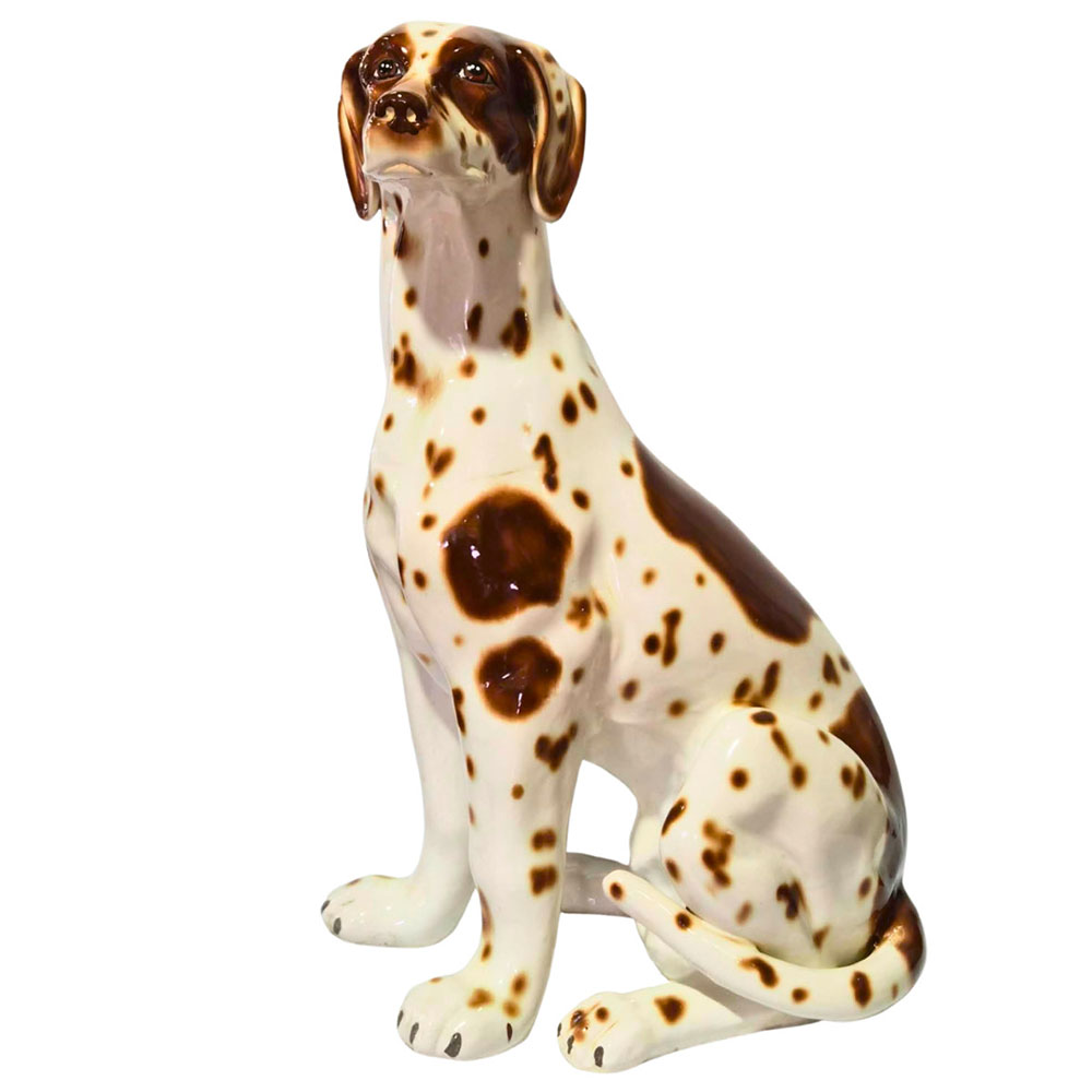 Life size ceramic dog figure