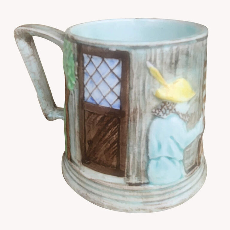 Late 1800s H. J. Wood Burslem embossed mug