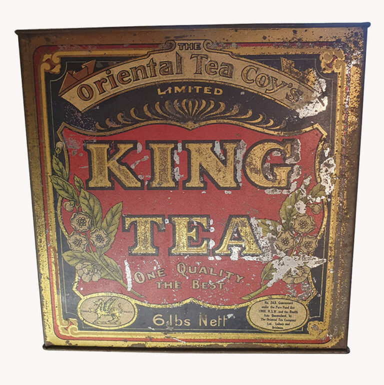 Vintage King Tea tin 6 lb