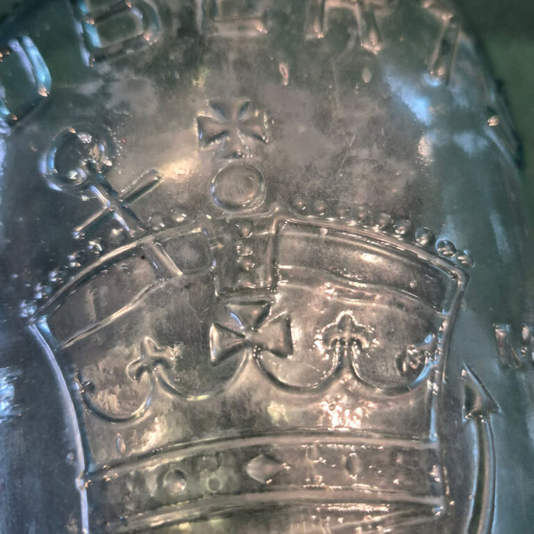 A Roberts Imperial quart whisky bottle from the late 1800s.