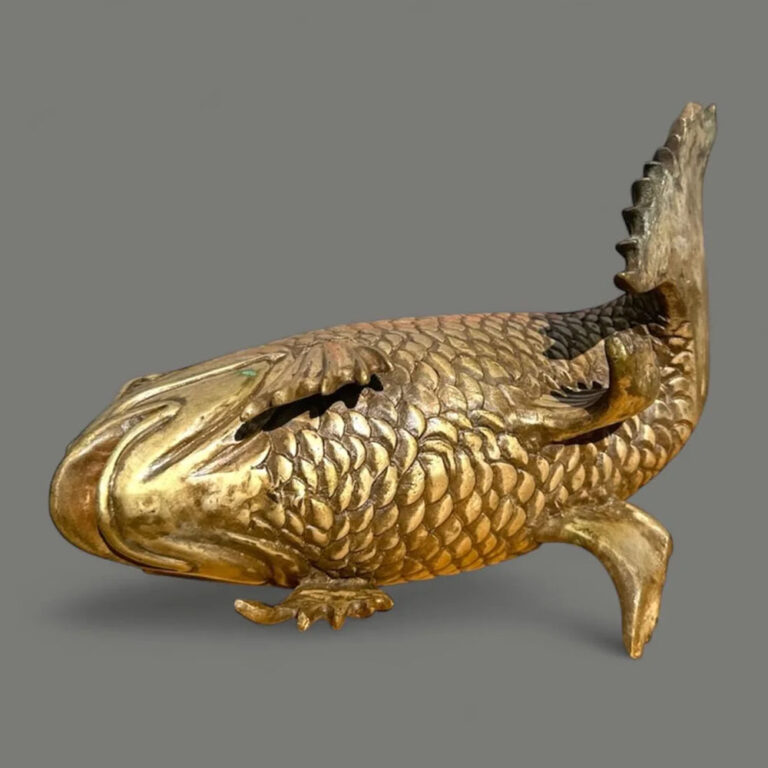 Large vintage solid brass sculpture
