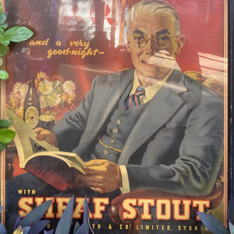 Original Sheaf Stout pub sign