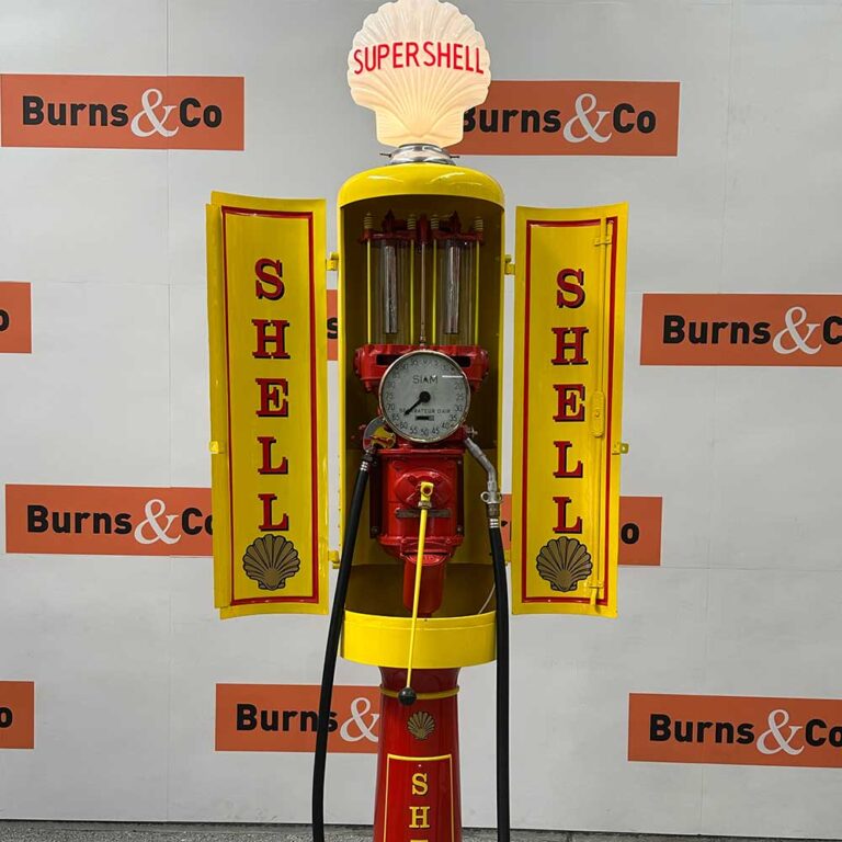SUPERB RESTORED SHELL SIAM VISIBLE PETROL PUMP