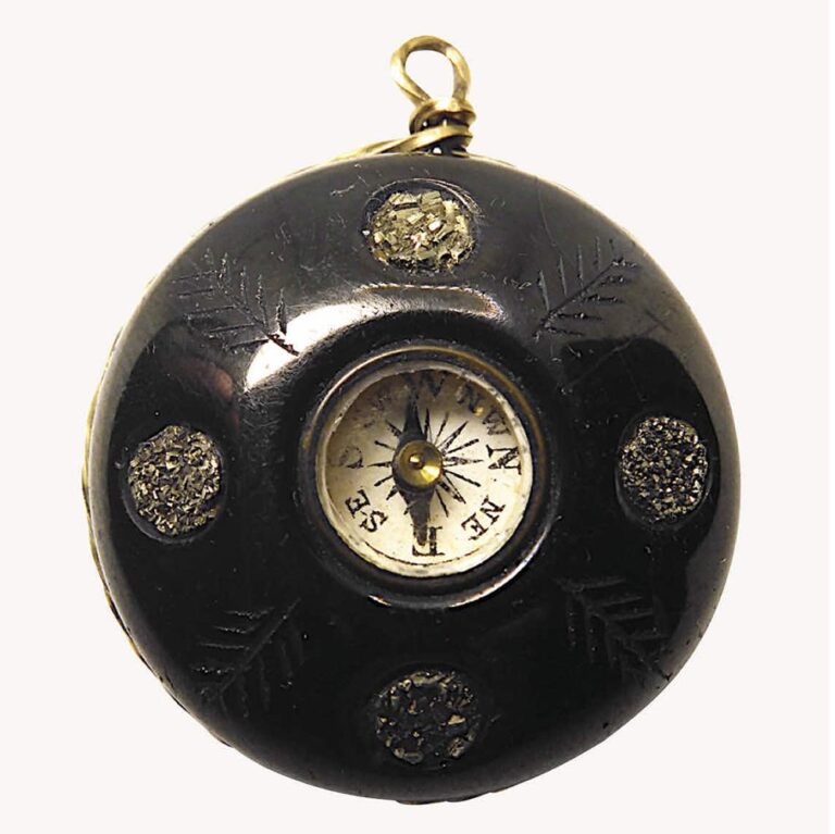 Rare English Victorian fob pendant with compass.