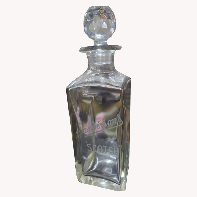 Sanderson Scotch Whisky glass decanter.