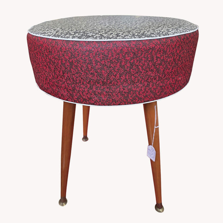 Terrific retro red foot stool