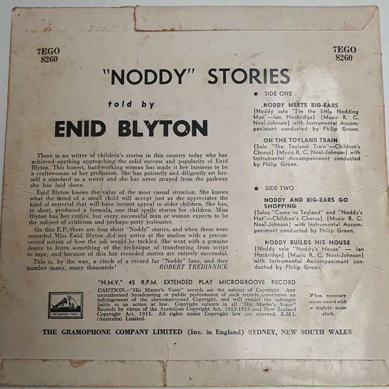 45 Vinyl 7in EP, Noddy Stories told by Enid Blyton