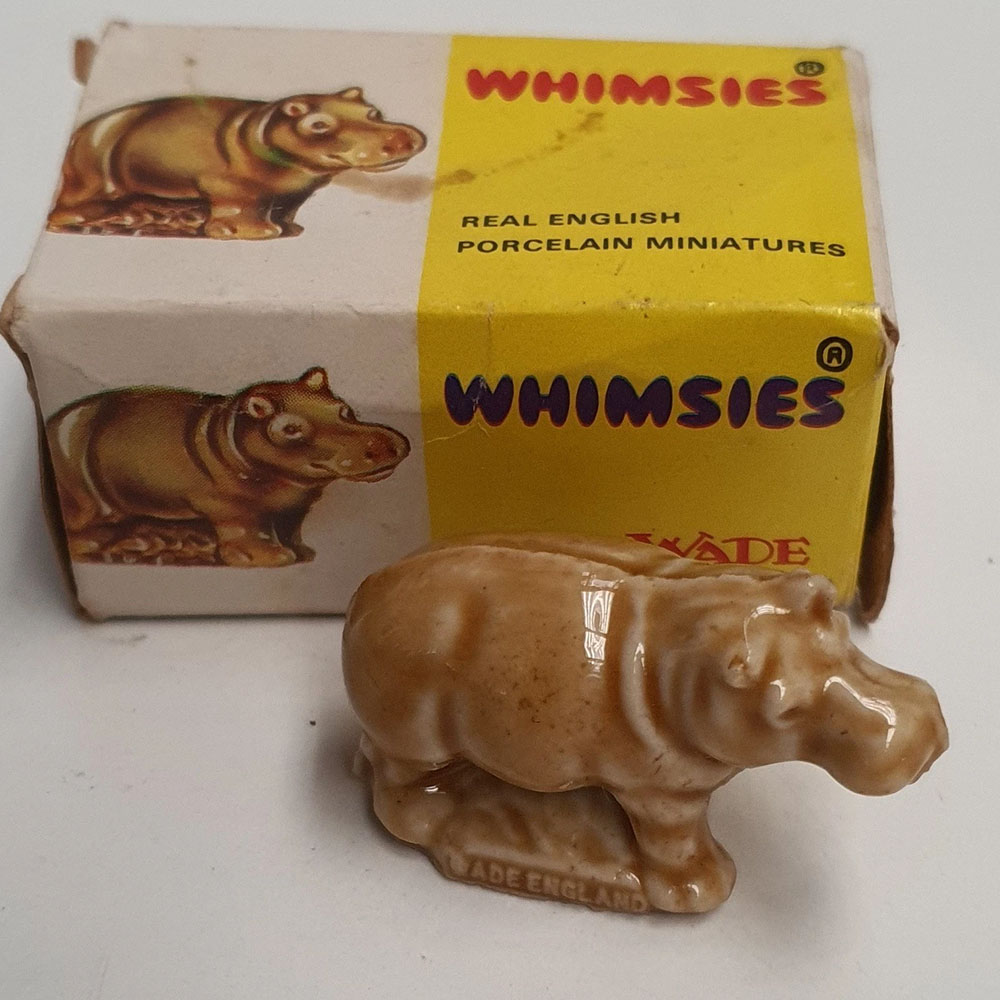 An English Wade Whimsies Hippo #20 in the yellow box