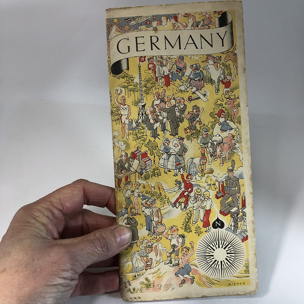 Rare pre-war tourist map of Germany 1935