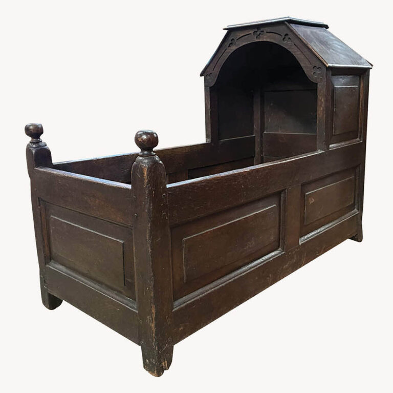 English oak child’s crib
