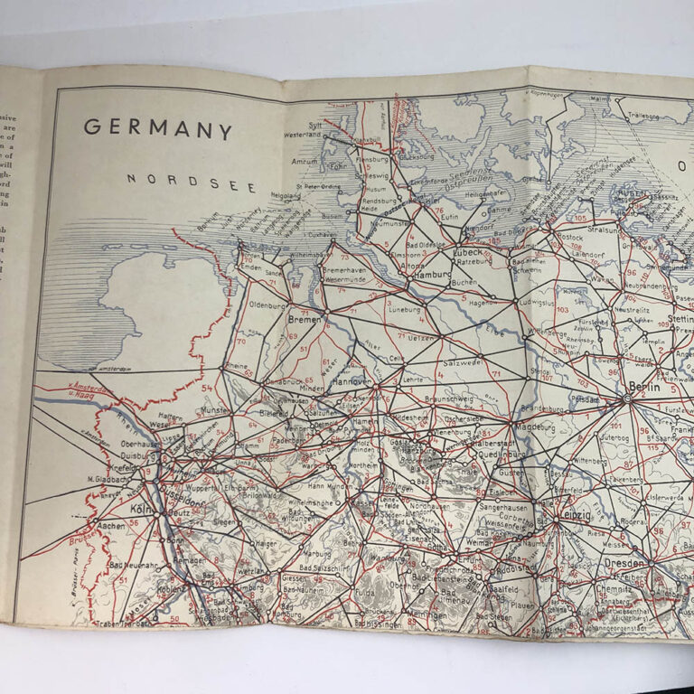 Rare pre-war tourist map of Germany 1935