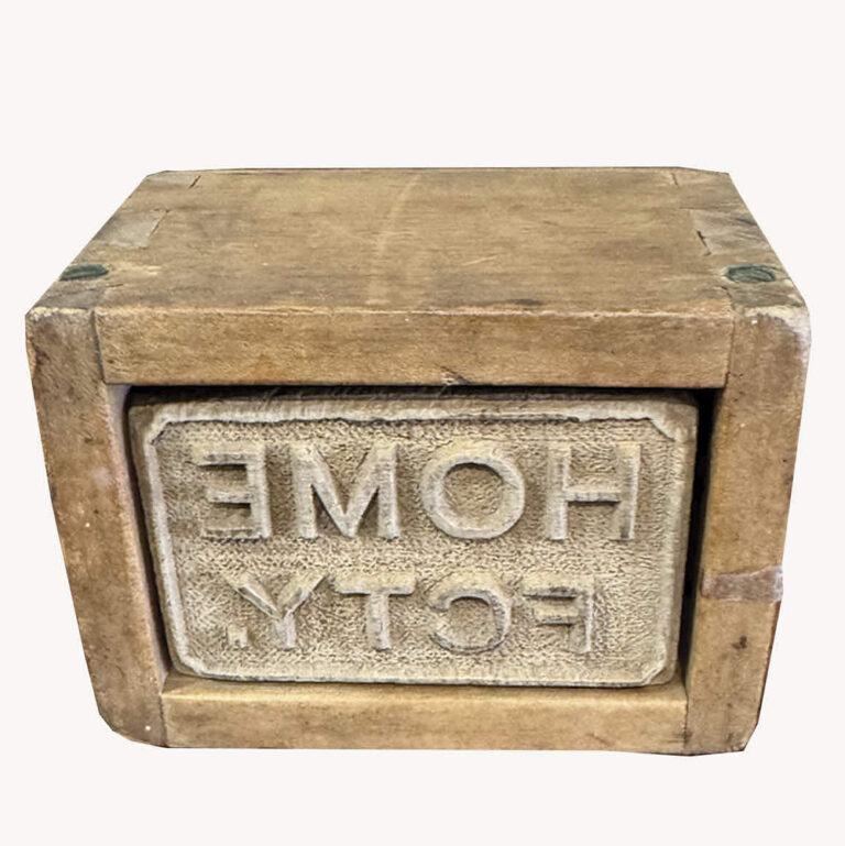 Vintage wooden butter press