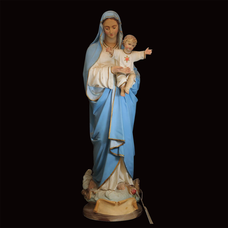 A statue of the Virgin Mary holding Baby Jesus