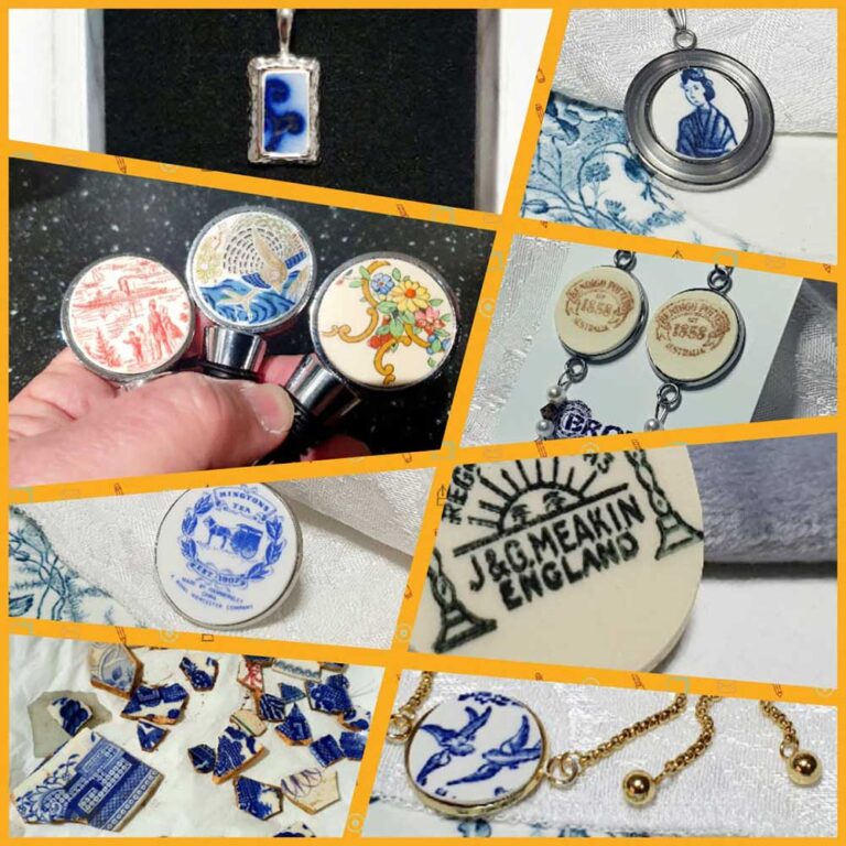 Broken-by-Design jewellery at Mid-North Antique Fair.