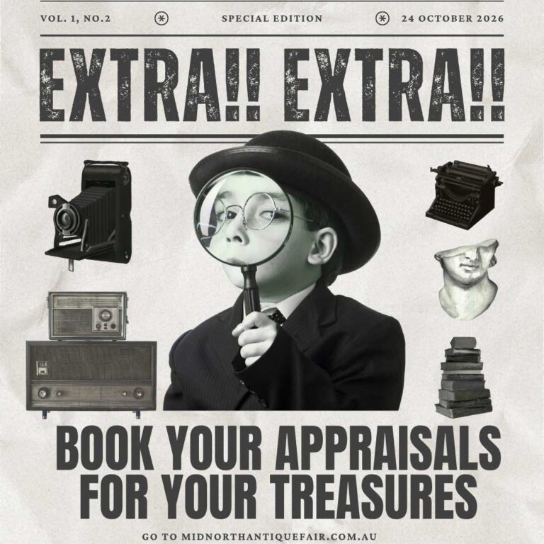 Promotion for Appraisals and Valuations at Mid-North Antique Fair