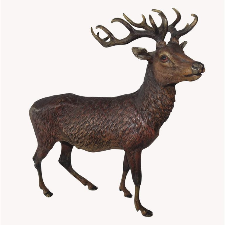 Austrian cold painted bronze stag