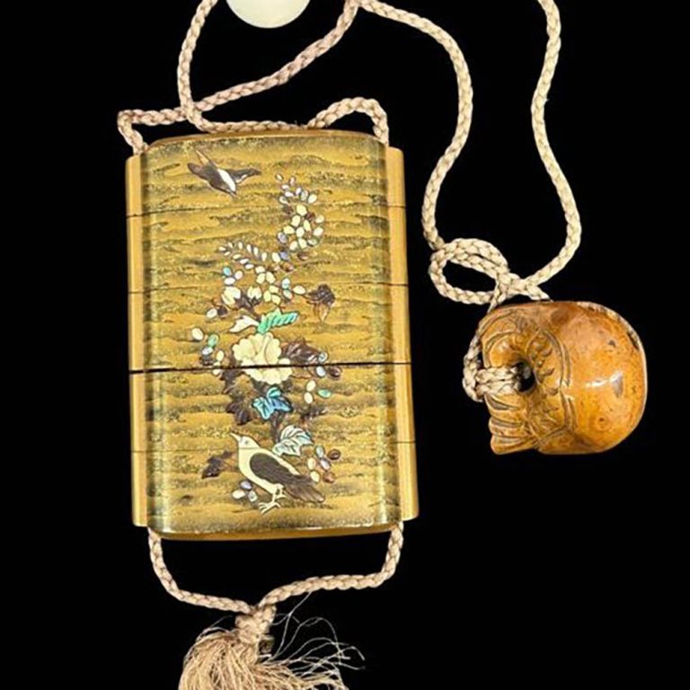 Late Edo period Japanese antique inro.