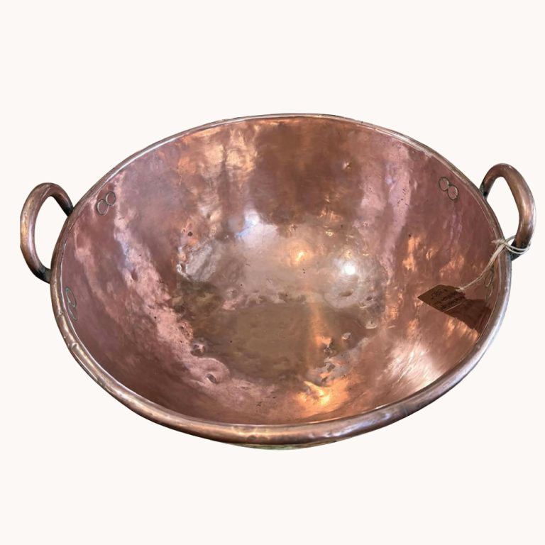 Antique French copper patisserie bowl