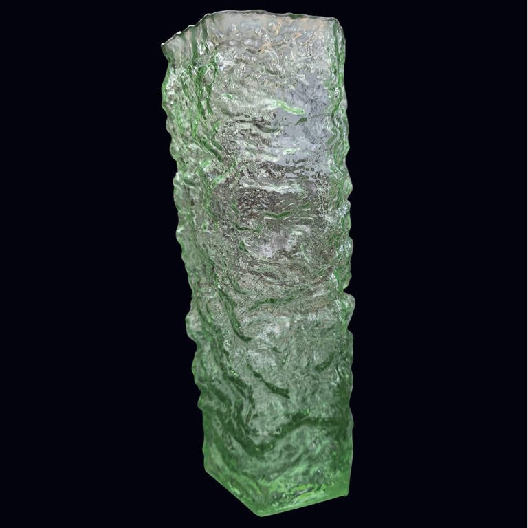 Moravia 1960s green glass vase