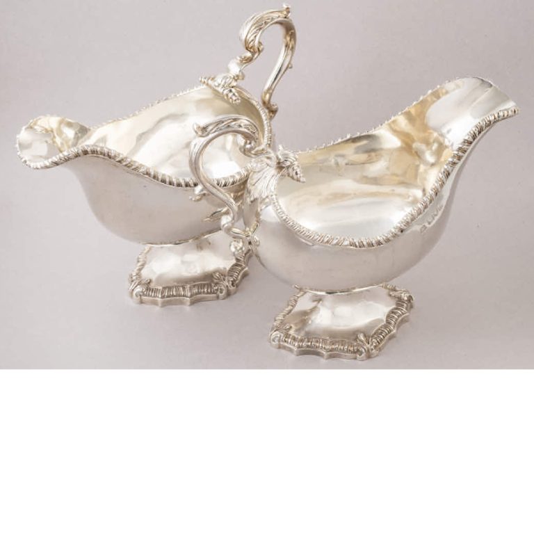 Pair of late Victorian sterling silver saucières