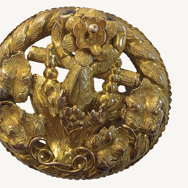 15ct Australian gold rush era gold brooch hallmarked L&W