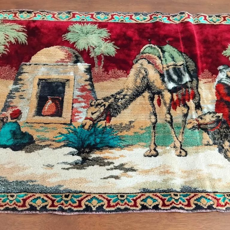 Velvet woven wall hanging