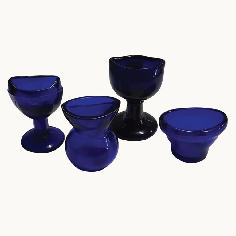 Cobalt blue glass eyebaths
