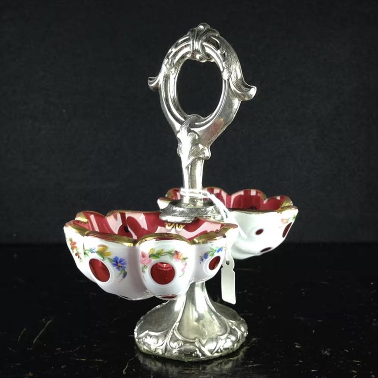 Ruby glass dish