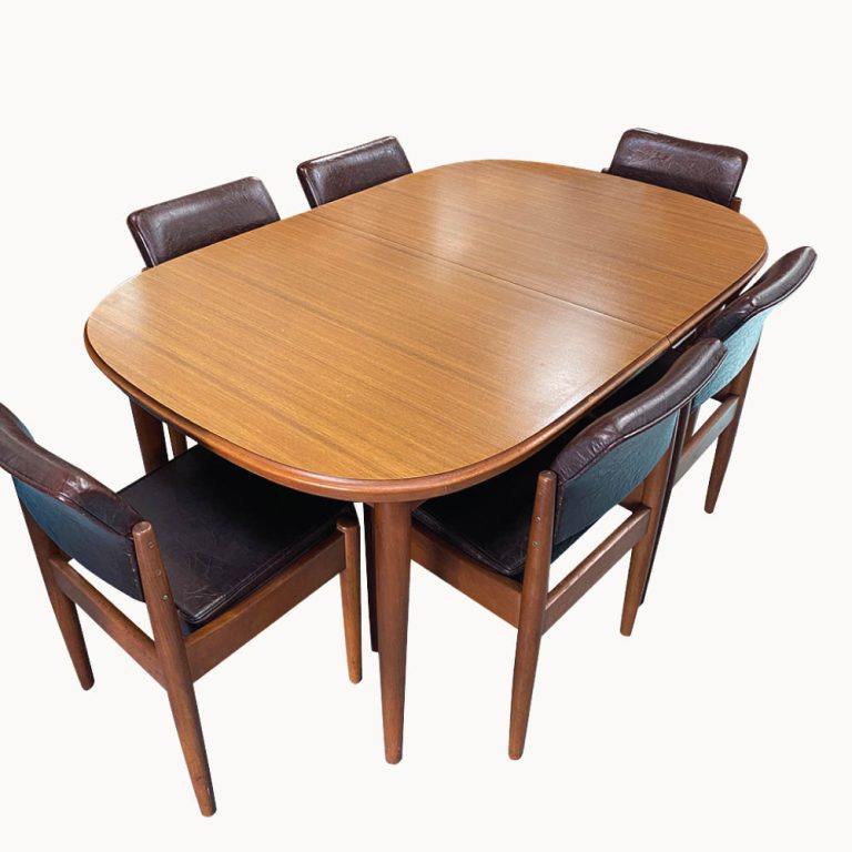 Mid century Chiswell table and 6 chairs