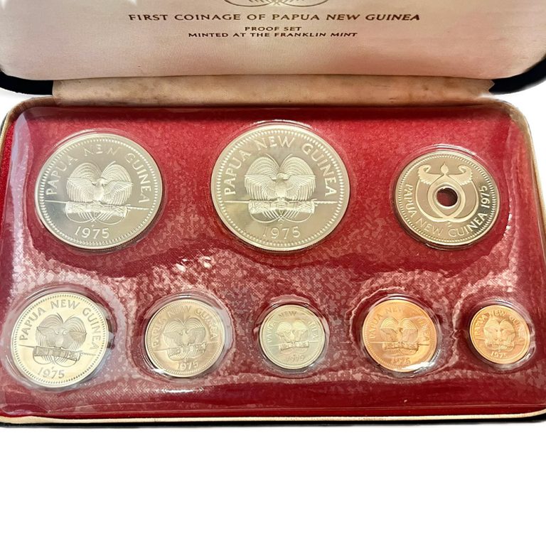 1976 Papua New Guinea first coinage proof set With all original documents
