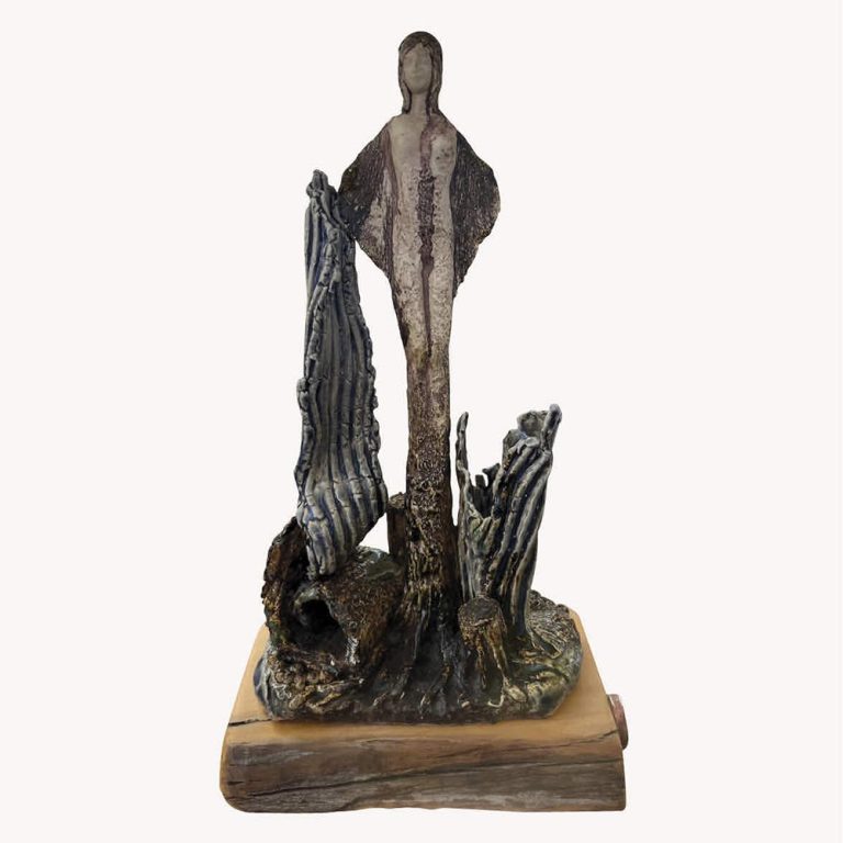 Australian contemporary pottery figure by Mal Gotjes