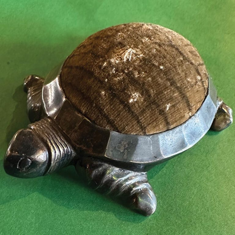 Antique novelty pincushion turtle