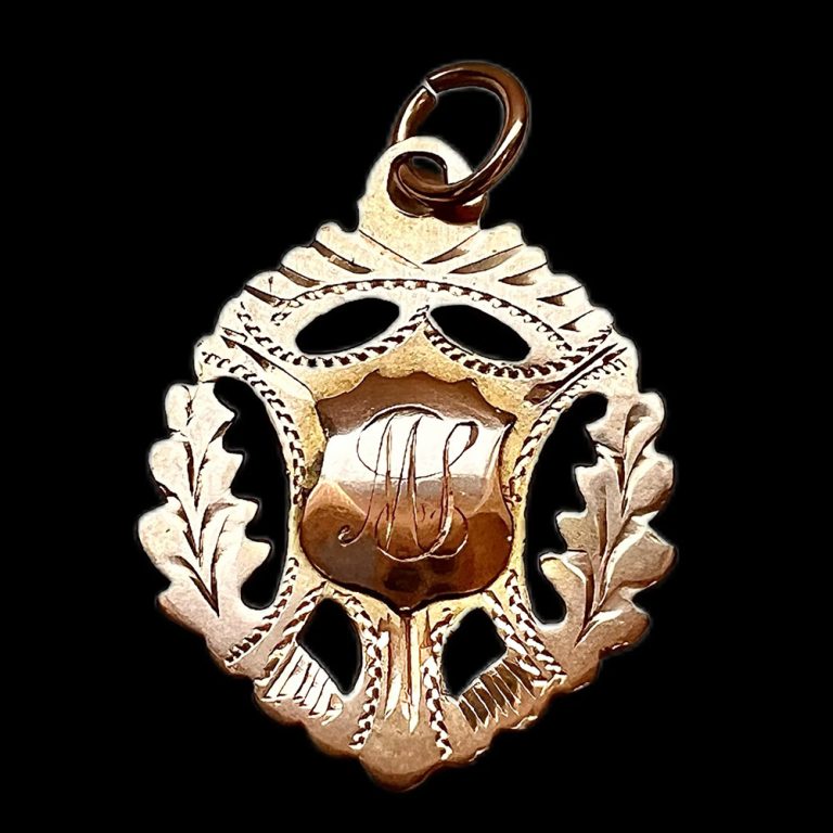 antique 9ct gold Australian fob medal
