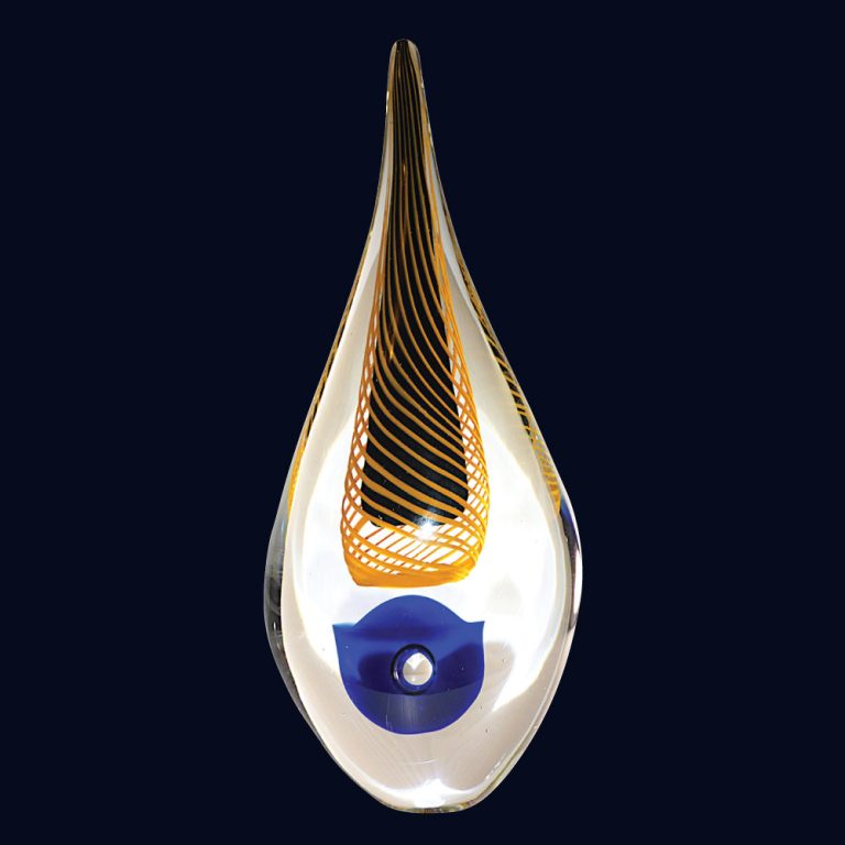 vintage Murano glass Sommerso art glass sculpture.