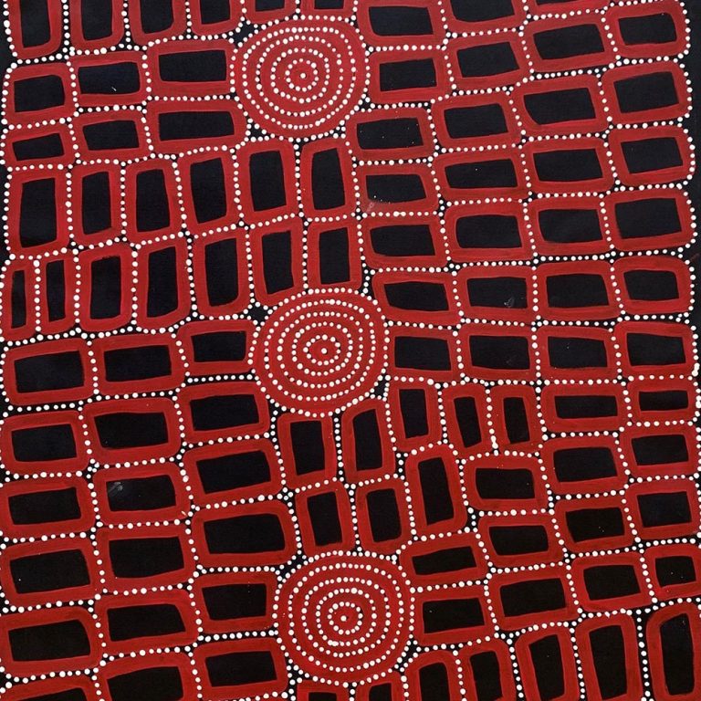 Aboriginal artwork by Walala Tjapaltjarri Tingari