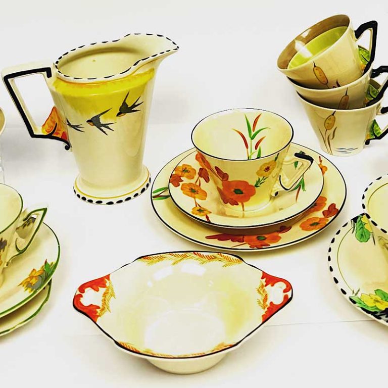 Large Collectors Lot of Art Deco Burleigh Ware Zenith Tea Ware, c.1930