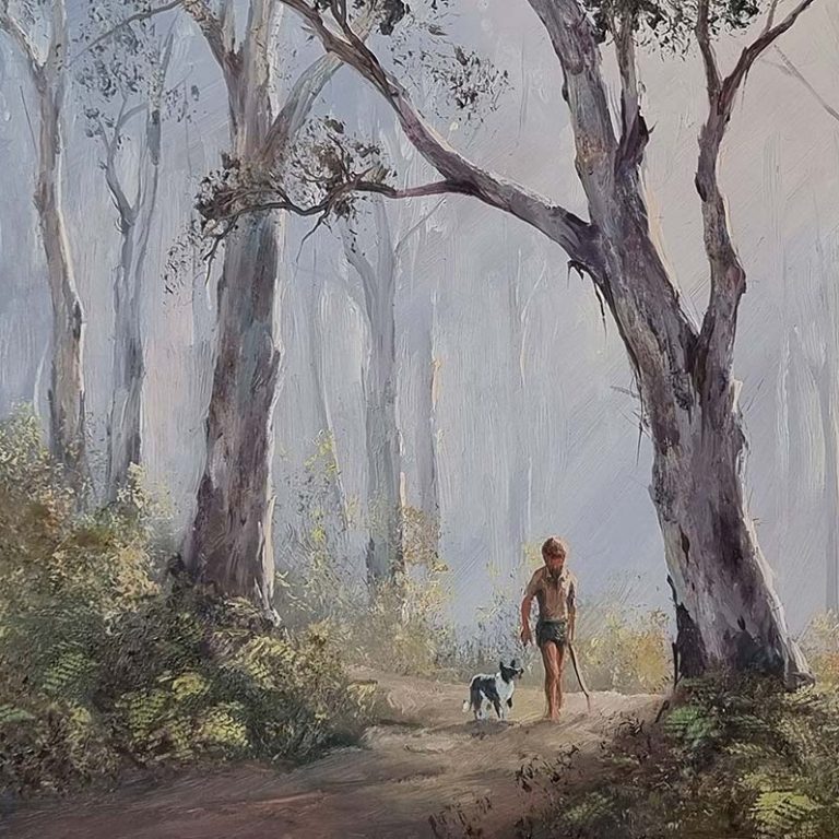 Kevin Best oil on board painting at RKT auction.
