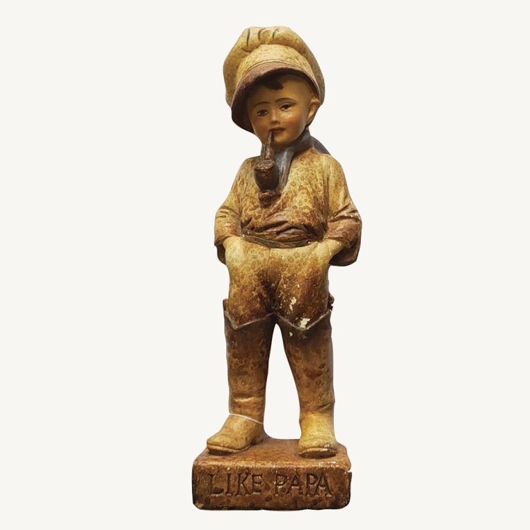 Plaster statue of a boy ‘Like Papa’ by Mattei Bros & Co of Melbourne
