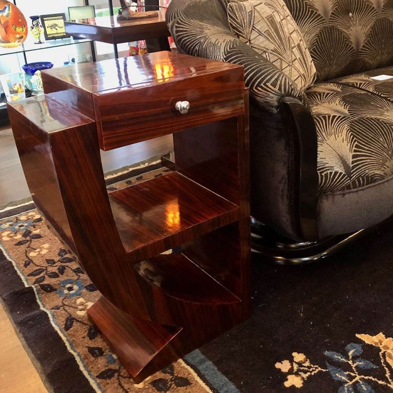 Mid-Century Macassar bedside or sofa table
