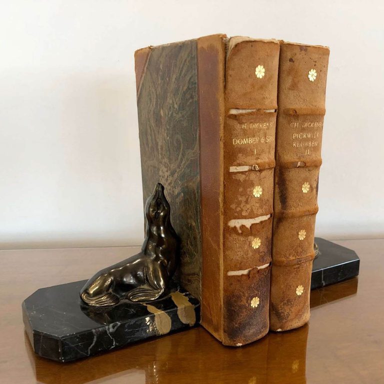 Art Deco seal abookends