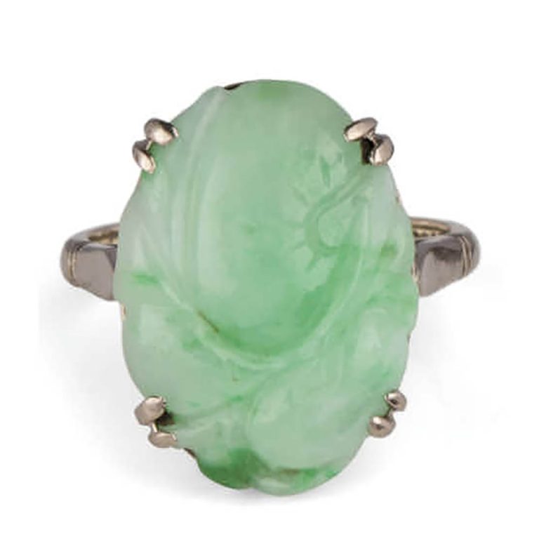 Art Deco jade ring