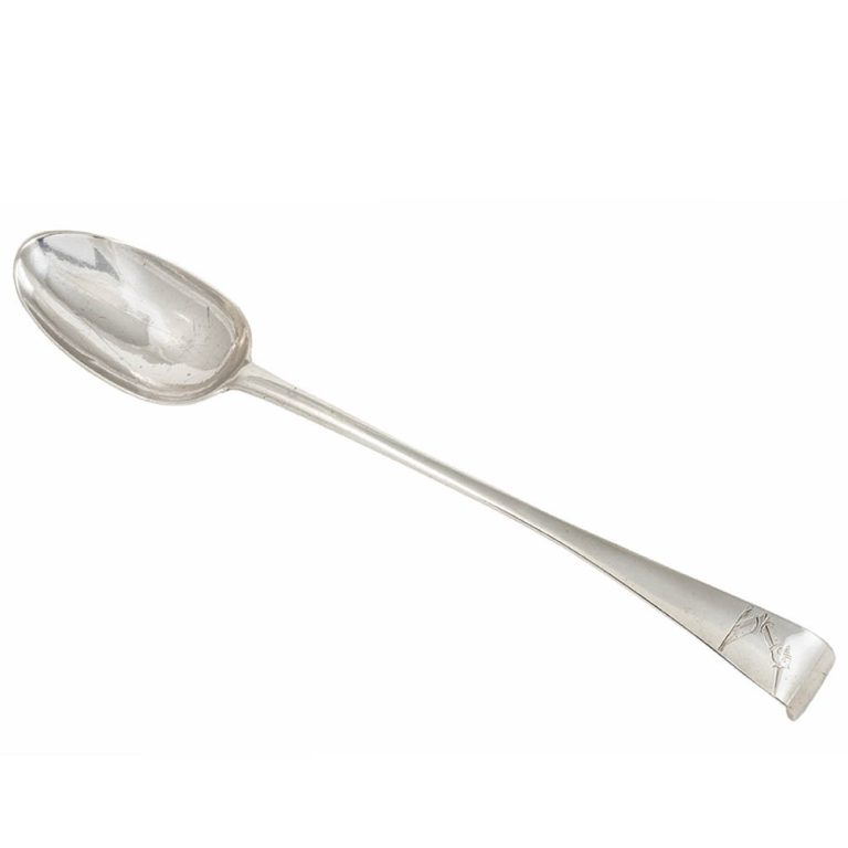 George III Irish silver serving spoon