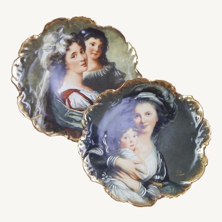 pair of Vigee Lebrun Limoges plates