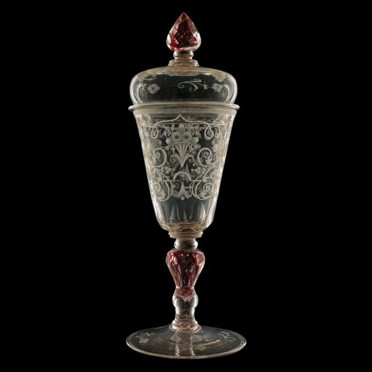 bohemian glass covered cup c.1720