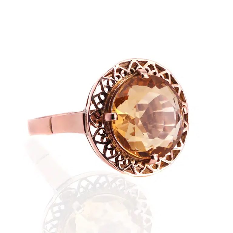 Vintage citrine ring c.1970s